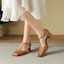 Purchase (W) Luiza Barcelos Tumit Tebal Gesper Retro 'Coklat' X901813