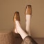 Shop (W) Luiza Barcelos Tumit Kasut Fesyen Retro 'Perang Chunky Heel' X901779