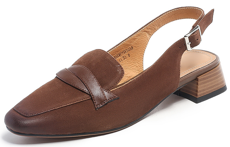 Buy (W) Luiza Barcelos Retro Buckle Loafers 'Coklat Sheepskin' XWP1SK0459