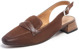 (Women) Luiza Barcelos Retro Buckle Loafers 'Brown Sheepskin' XWP1SK0459 (Women) Luiza Barcelos Retro Buckle Loafers 'Brown Sheepskin' XWP1SK0459