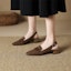 Lookbook (W) Luiza Barcelos Sepatu Loafers Retro Gesper 'Kulit Domba Coklat' XWP1SK0459