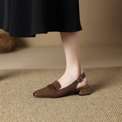 (W) Luiza Barcelos Sepatu Loafers Retro Gesper 'Kulit Domba Coklat' XWP1SK0459 Shop (W) Luiza Barcelos Sepatu Loafers Retro Gesper 'Kulit Domba Coklat' XWP1SK0459