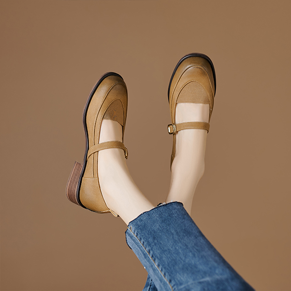 (W) Luiza Barcelos Retro Chunky Heel 'Khaki' 圖 2