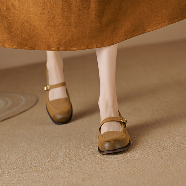 (W) Luiza Barcelos Retro Chunky Heel 'Khaki' 圖 5