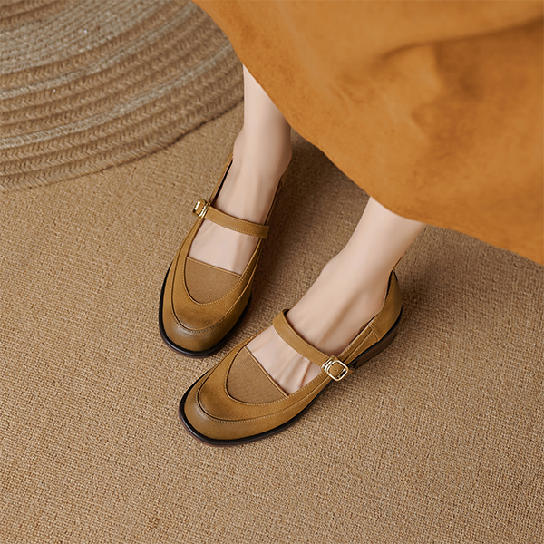 (W) Luiza Barcelos Retro Chunky Heel 'Khaki' 圖 7