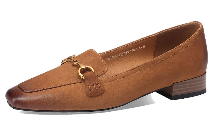 (W) Luiza Barcelos Retro Chunky Heel Loafer 'Brown Leather Horsebit' 圖 3