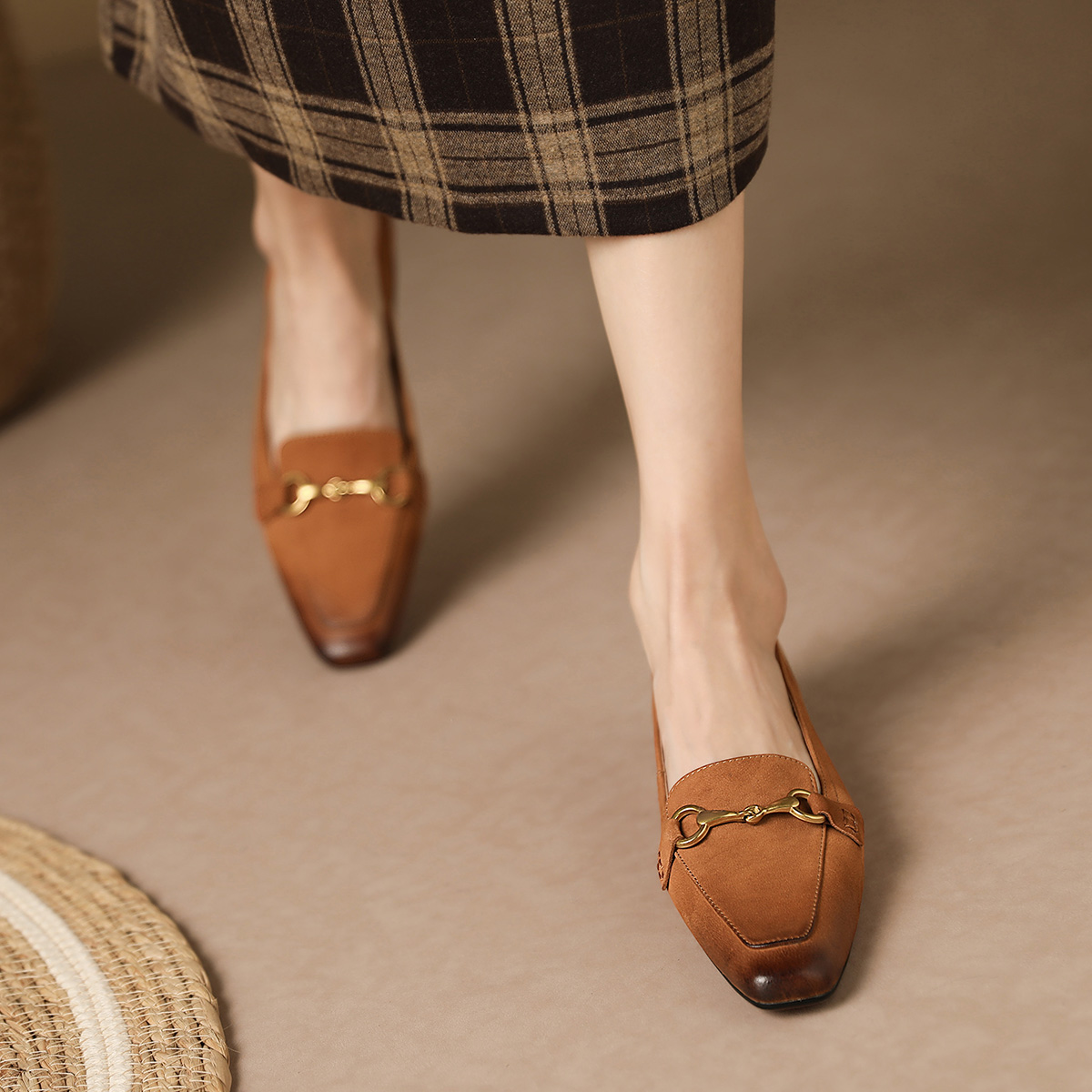 (W) Luiza Barcelos Retro Chunky Heel Loafer 'Brown Leather Horsebit' 圖 6