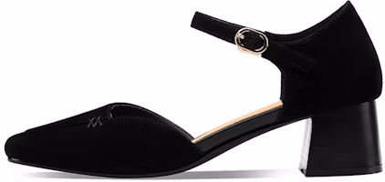 (Women) Luiza Barcelos Retro Comfort Versatile Chunky Heel 'Black' X901539 (Women) Luiza Barcelos Retro Comfort Versatile Chunky Heel 'Black' X901539