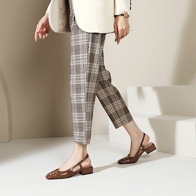 (W) 루이자 바르셀로스 레트로 컷아웃 힐 (브라운) XWP1SK0421 Sizing (W) 루이자 바르셀로스 레트로 컷아웃 힐 (브라운) XWP1SK0421