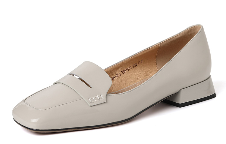 (Women) Luiza Barcelos Retro Fashion Leather Flats 'Grey' X901001