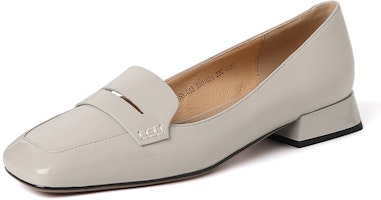 (Women) Luiza Barcelos Retro Fashion Leather Flats 'Grey' X901001 (Women) Luiza Barcelos Retro Fashion Leather Flats 'Grey' X901001