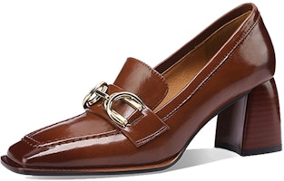 (Women) Luiza Barcelos Retro Heels 'Brown Buckle' X900890 (Women) Luiza Barcelos Retro Heels 'Brown Buckle' X900890