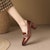 (W) Luiza Barcelos Kasut Retro 'Coklat Buckle' X900890