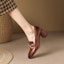 Order (W) Luiza Barcelos Kasut Retro 'Coklat Buckle' X900890