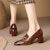 (W) Luiza Barcelos Kasut Retro 'Coklat Buckle' X900890