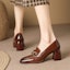 Shop (W) Luiza Barcelos Kasut Retro 'Coklat Buckle' X900890