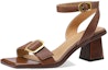 Buy (W) Luiza Barcelos 复古金属扣方头高跟凉鞋 '棕色' X901440