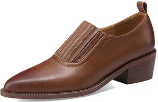 (Women) Luiza Barcelos Retro Pointed-Toe Slip-On 'Brown Casual' X900980 (Women) Luiza Barcelos Retro Pointed-Toe Slip-On 'Brown Casual' X900980
