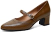 Buy (W) Luiza Barcelos Retro Kasut Tumit Tebal Bercangkuk 'Coklat' X901468