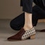 Purchase (W) Luiza Barcelos Retro Hujung Runcing 'Buckle Chunky Heel Coklat' X901889