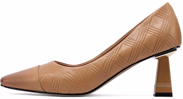(Women) Luiza Barcelos Retro Pointed Toe Block Heel 'Light Brown' X900916 (Women) Luiza Barcelos Retro Pointed Toe Block Heel 'Light Brown' X900916
