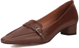 (Women) Luiza Barcelos Retro Pointed Toe Chunky Heel 'Brown' X900815 (Women) Luiza Barcelos Retro Pointed Toe Chunky Heel 'Brown' X900815