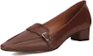 Buy (W) Luiza Barcelos Sepatu Chunky Hak Tebal 'Coklat' Retro Pointed Toe X900815