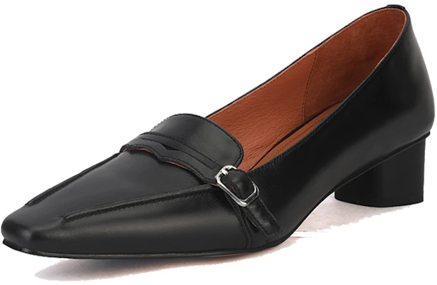 (W) Luiza Barcelos Sepatu Chunky Hak Tebal 'Coklat' Retro Pointed Toe X900815 Details for (W) Luiza Barcelos Sepatu Chunky Hak Tebal 'Coklat' Retro Pointed Toe X900815