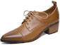 Buy (Women) Luiza Barcelos Retro Pointed Toe Lace-Up Chunky Heel 'Light Brown' X901167