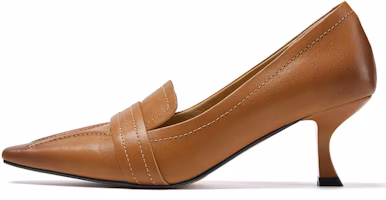 (Women) Luiza Barcelos Retro Pointed Toe Stiletto 6cm 'Brown Leather' X901842 (Women) Luiza Barcelos Retro Pointed Toe Stiletto 6cm 'Brown Leather' X901842