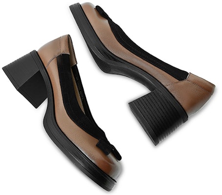 (Women) Luiza Barcelos Retro Round Toe Block Heel 'Light Brown' X900883 Purchase (Women) Luiza Barcelos Retro Round Toe Block Heel 'Light Brown' X900883