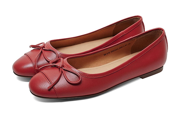 (W) Luiza Barcelos Retro Round Toe Casual Flat 'Simplified Leather Bow' 圖 11