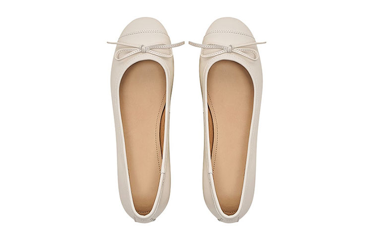 (W) Luiza Barcelos Retro Round Toe Casual Flat 'Simplified Leather Bow' 圖 4