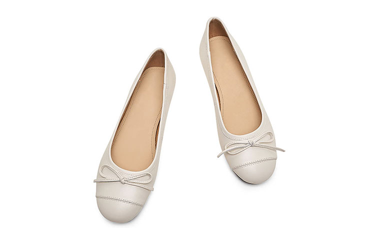 (W) Luiza Barcelos Retro Round Toe Casual Flat 'Simplified Leather Bow' 圖 5