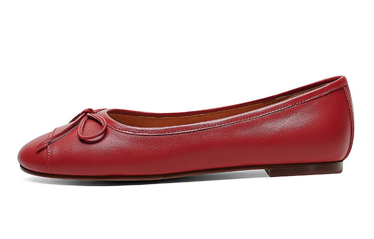 (W) Luiza Barcelos Retro Round Toe Casual Flat 'Simplified Leather Bow' 圖 7