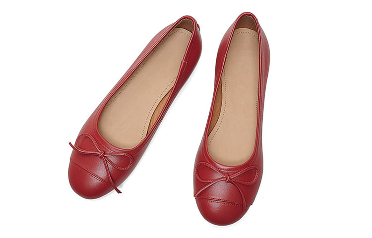 (W) Luiza Barcelos Retro Round Toe Casual Flat 'Simplified Leather Bow' 圖 10