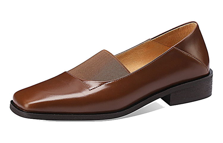 (Women) Luiza Barcelos Retro Square Toe Chunky Heel 'Casual Brown' X900819