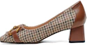 Buy (W) Luiza Barcelos Retro Tassel Houndstooth Chunky Heel 'Karamel' X901018