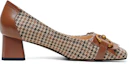 Order (W) Luiza Barcelos Retro Tassel Houndstooth Chunky Heel 'Karamel' X901018