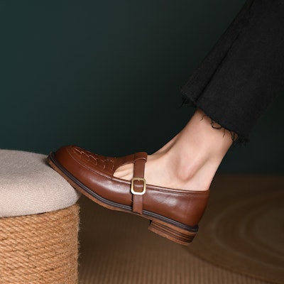 (W) Zapatillas Retro de Cuero Tejido Luiza Barcelos 'Moda Casual'. X900583 3