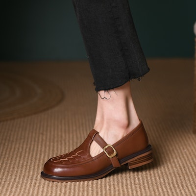 (W) Zapatillas Retro de Cuero Tejido Luiza Barcelos 'Moda Casual'. X900583 4