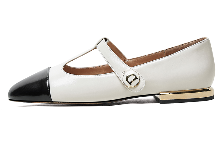 (Women) Luiza Barcelos Round-Toe Mary Jane 'Beige Black' X900818