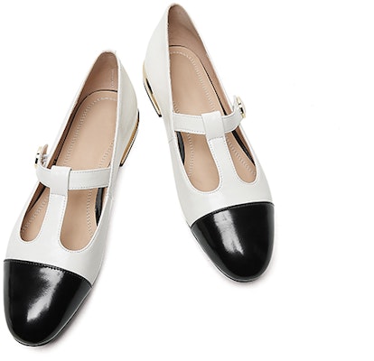 (W) Luiza Barcelos Round-Toe Mary Jane 'Beige Hitam' X900818 Shop (W) Luiza Barcelos Round-Toe Mary Jane 'Beige Hitam' X900818