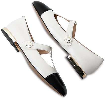 (W) Luiza Barcelos Round-Toe Mary Jane 'Beige Hitam' X900818 Purchase (W) Luiza Barcelos Round-Toe Mary Jane 'Beige Hitam' X900818