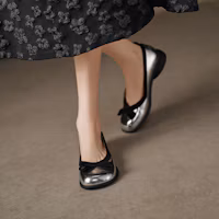 Lookbook (W) Luiza Barcelos Sepatu Ballet Round Toe 'Perak Hitam' X901982