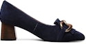 Order (W) Luiza Barcelos Tumit Blok Hujung Bulat 5cm 'Biru Suede' X900911