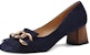 (W) Luiza Barcelos Tumit Blok Hujung Bulat 5cm 'Biru Suede' X900911