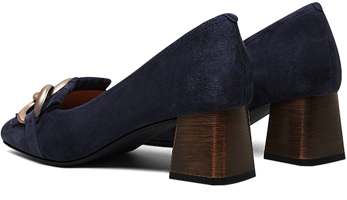 (Women) Luiza Barcelos Round Toe Block Heel 5cm 'Blue Suede' X900911 Shop (Women) Luiza Barcelos Round Toe Block Heel 5cm 'Blue Suede' X900911