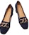 (W) Luiza Barcelos Tumit Blok Hujung Bulat 5cm 'Biru Suede' X900911