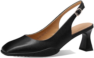 (Women) Luiza Barcelos Round Toe Block Heel 'Black Comfort' X901453 (Women) Luiza Barcelos Round Toe Block Heel 'Black Comfort' X901453